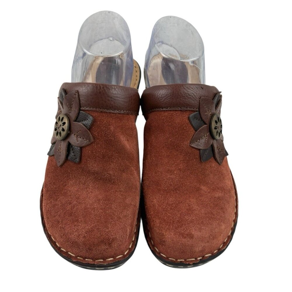 Softspots Lara Clogs Womens Size 9.5W Rust Suede Leather Comfort Casual Boho - Picture 3 of 12